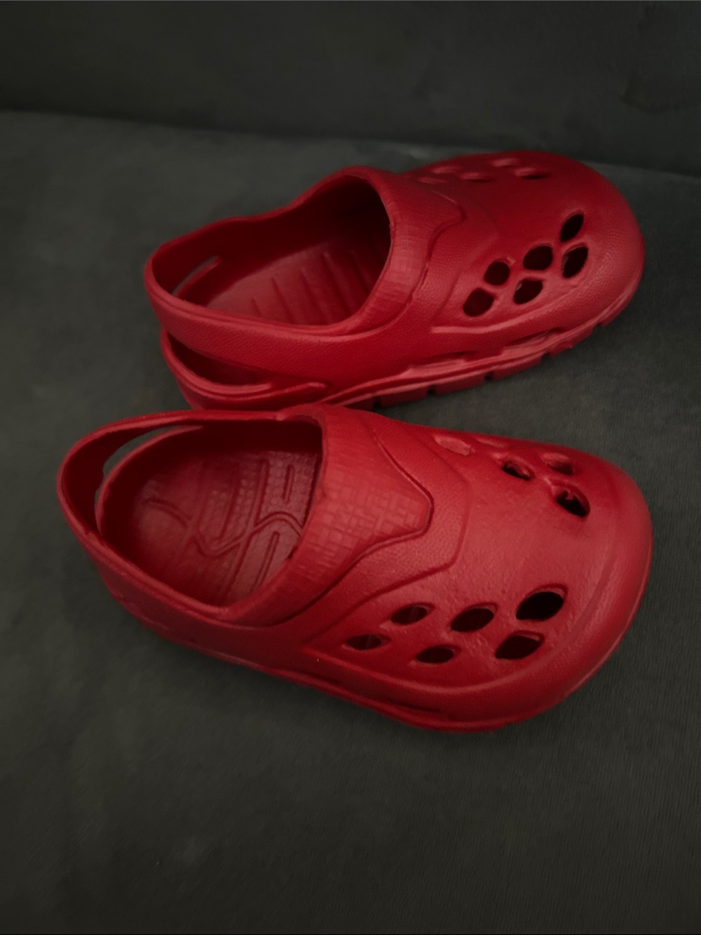 Kids Red Slip-On Clog Shoes